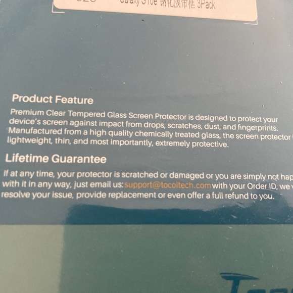 NIB 3 Pack Glass Screen Protectors Samsung Galaxy S10e - Picture 4 of 5